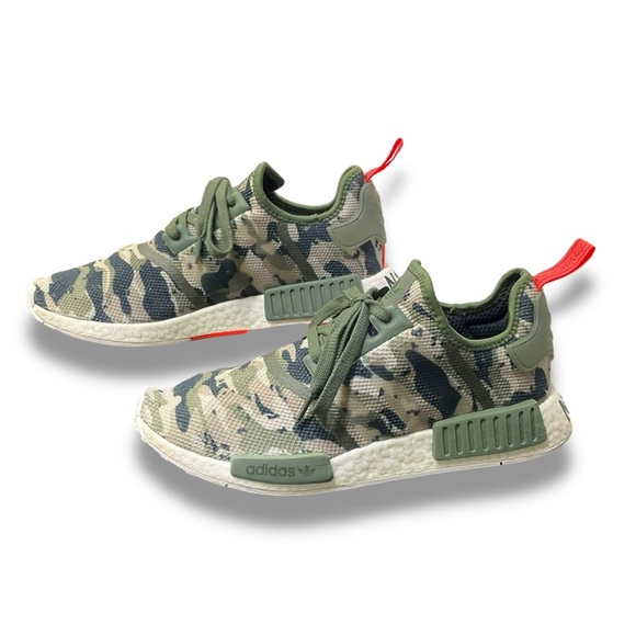 🟢 Adidas NMD R1 Camo Boost Sneakers Men’s 10👟 Streetwear Heat - Picture 1 of 8